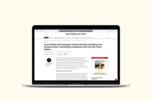 Published in Times of India: Tech for Heart Monitoring
